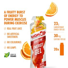 High5 Energy Gel Caffeine - Narancs 40g