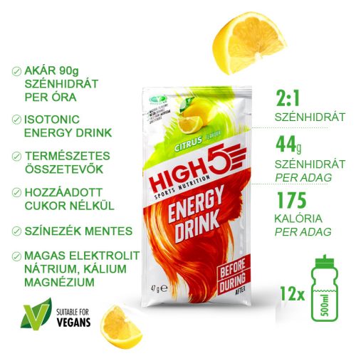 2:1 Energy Drink – Citrom 47g