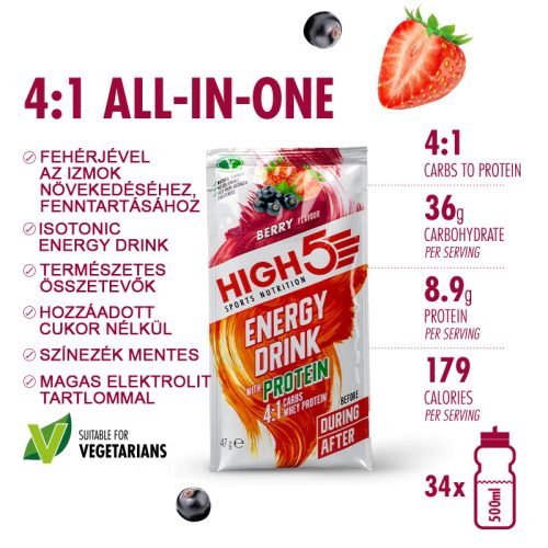 4:1 Energy Drink with protein - Nyárigyümölcs (12x47g)