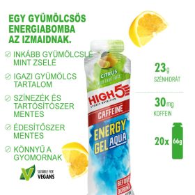 High5 Energy Gel Aqua Caffeine - Citrus 66g