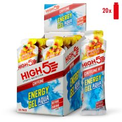  High5 Energy Gel Aqua Caffeine HIT - Tropical 20x66g (100mg koffein)