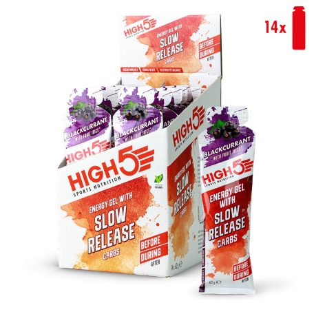High5 Slow Release Energy Gel Feketeribizli 14x62g