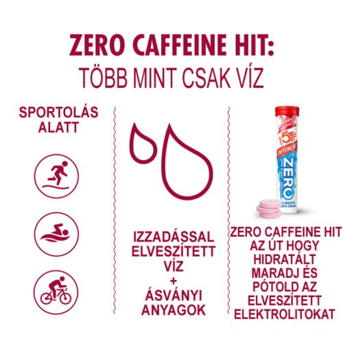 ZERO Caffeine HIT Málna (20 tabletta/fiola)